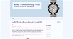 Desktop Screenshot of mathis-montabon-orologi-forum.it